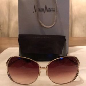 Barton Perreira leopard gradient sunglasses